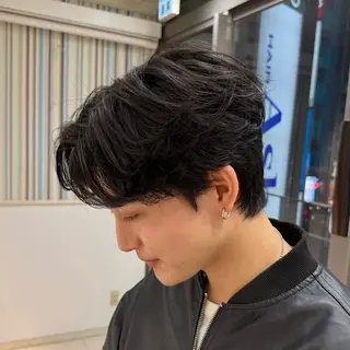 メンズ 曲がる縮毛/カルマパ ーマ/池袋/横村大全のヘアスタイル