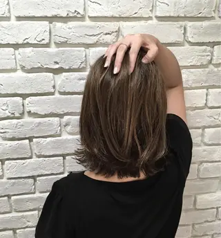 ミディアム カラー 江幡 渉のヘアスタイル