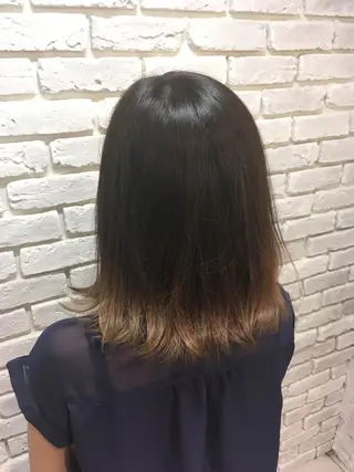 ミディアム カラー 江幡 渉のヘアスタイル