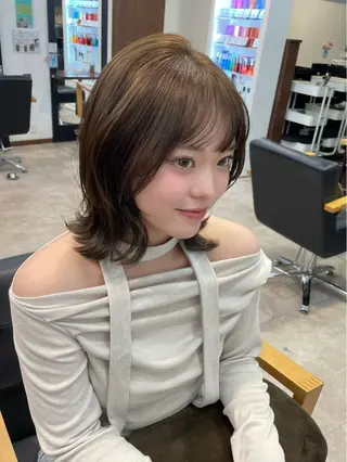 ミディアム カラー 艶髪カラー/view ひなのヘアスタイル