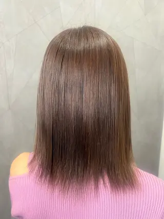 ミディアム 髪質改善&ハイトーンカラー BALE所属・Hikaru Memelu 中津店のマツエク・マツパデザイン