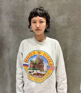 ショート パーマ 篠江 廉のヘアスタイル
