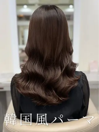 セミロング パーマ 韓国風パーマ/ヘア セット/店長みづきのヘアスタイル