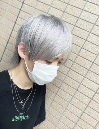 ショート カラー メンズ 透明感ハイトーン☆ 今津 佑太のヘアスタイル