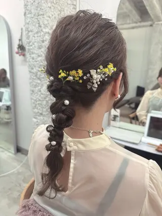 ロング ヘアアレンジ 🌷花屋併設🌷 西松さらのマツエク・マツパデザイン