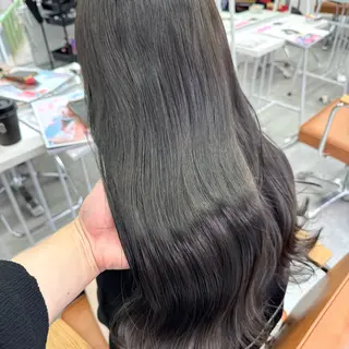 ロング カラー ヘアアレンジ ブリーチなしカラー /ベージュ/安形翔のヘアスタイル