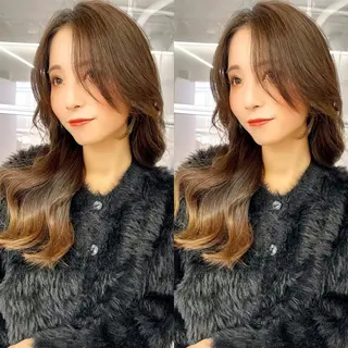 セミロング カラー 韓国ヘア/髪質改善 TAKAHIROのヘアスタイル