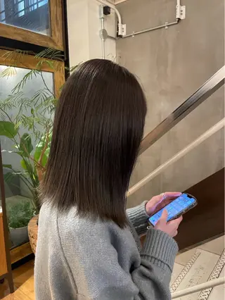 ミディアム カラー 武田玲音/カラー モデル/堀江のヘアスタイル