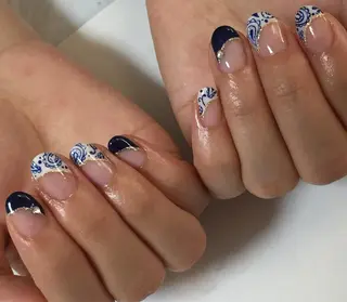 ネイル 浮きにくいフィルイン ｜上品シンプルネイルのネイルデザイン