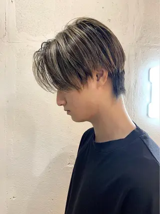 ショート カラー メンズ WATARU🔥／ 外国人風ハイライトのヘアスタイル