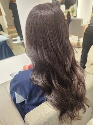 セミロング カラー 💜艶髪カラー💜 🎶富川美希🎶のヘアスタイル