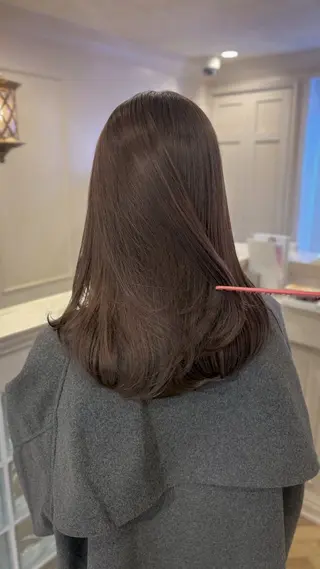 ミディアム カラー グレージュ|くすみ× 透明感|kazutoのヘアスタイル