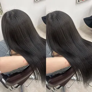 ミディアム カラー パーマ キッズ 透明感カラー×艶矯正 カット特化/さくらのヘアスタイル