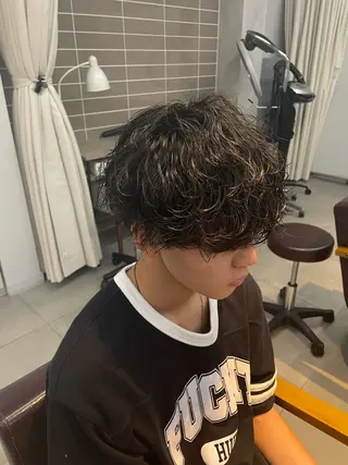 ミディアム パーマ メンズ 辻堂メンズ特化 YU-YAのヘアスタイル