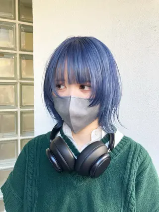 ミディアム fumikaブリーチ /ウルフのヘアスタイル