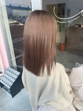ミディアム カラー ブリーチ⏳艶カラー Natsukiのヘアスタイル