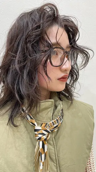 セミロング パーマ { door } Kawasakiのヘアスタイル