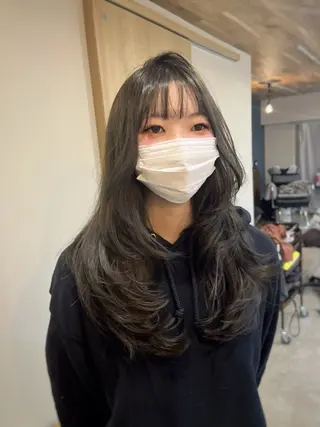 ロング カラー 下石怜子/レイヤー/ 透明感カラーのヘアスタイル