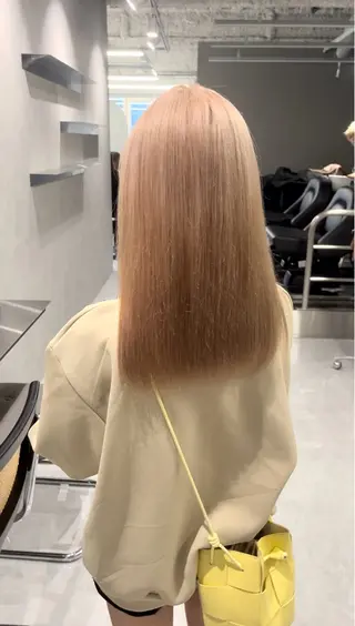 セミロング カラー 暖色ハイトーン特化 🥇Mioのヘアスタイル