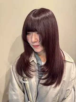 ロング カラー 青海 サヤのヘアスタイル