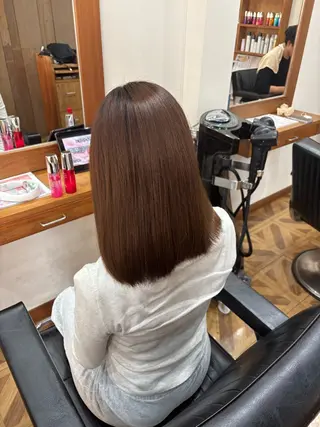 ミディアム 小野 楓未のヘアスタイル