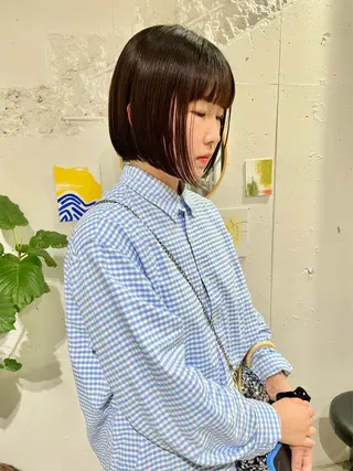 ミディアム 大角  実希のヘアスタイル