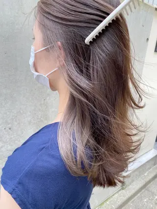 ロング レイヤーカット /透明感カラー西田のヘアスタイル