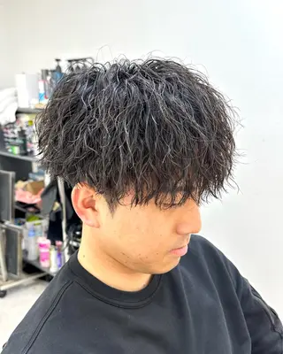 ショート パーマ メンズ Je suis heureuse Union所属・佐藤 ふみやのヘアスタイル
