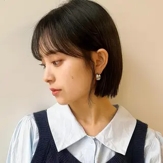 ショート カラー 🌱小顔ヘア/ボブ ミディアム/双葉🌱のヘアスタイル