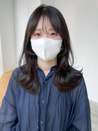 セミロング カラー パーマ ヘアアレンジ ITbyALBUM 八王子店のヘアスタイル