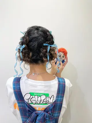 ロング ヘアアレンジ エクステ/ハイトーン 🐏☁️miminaのヘアスタイル