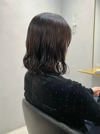 ミディアム パーマ akane/ベージュ /オリーブ/ブラウンのヘアスタイル