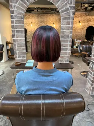 ミディアム カラー ACROあべの店所属・艶カラー/インナー /グラデ/大西小百合のヘアスタイル