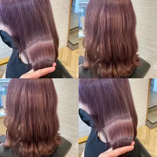 セミロング カラー 艶カラー/韓国顔周り 🎀mamiのヘアスタイル