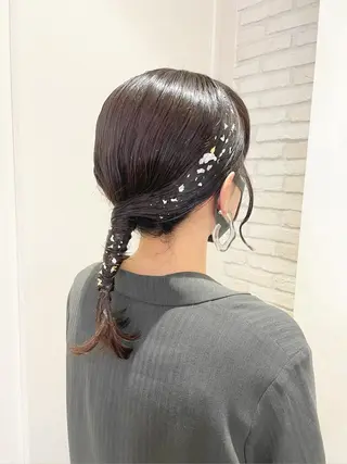 ミディアム パーマ ヘアアレンジ エクステ/ハイトーン 🐏☁️miminaのヘアスタイル