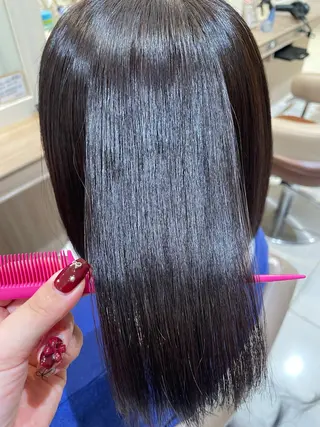 ミディアム カラー パーマ 韓国ヘアメイク🎀/ 縮毛矯正✨山本媛香のヘアスタイル