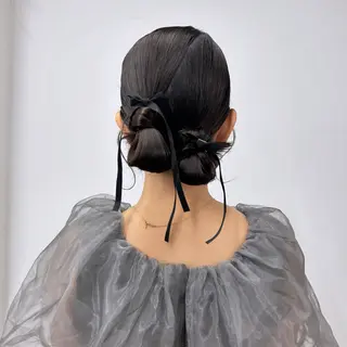 セミロング ヘアアレンジ HIROKO / 透明感暖色カラー🎀のヘアスタイル