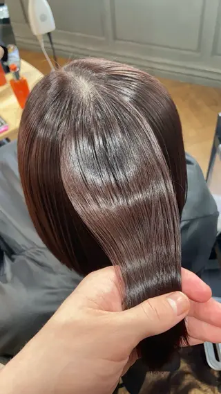 ミディアム カラー パーマ メンズパーマ /髪質改善/はるたのヘアスタイル