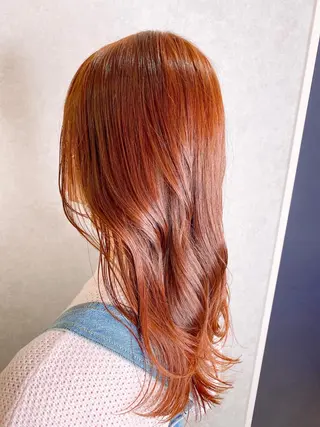 ロング カラー 浦口友華 ♡  暖色系カラーのヘアスタイル
