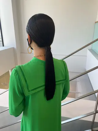 ミディアム カラー ヘアアレンジ アイブロウ ミニボブ/ブリーチ 🌈MISATOのヘアスタイル