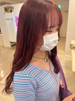 セミロング カラー 暖色専門美容師🎀 お客様満足度◎のヘアスタイル