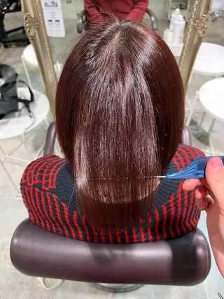 ショート カラー フェザーパーマ🌙 毛流れ yuzukiのヘアスタイル