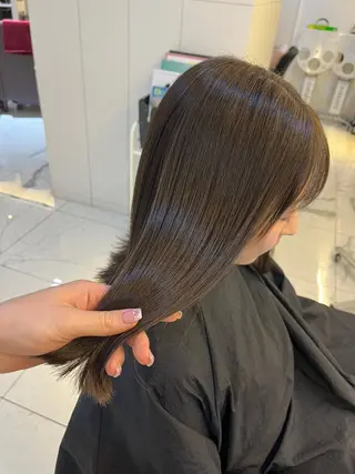 セミロング カラー 透明感カラー/大阪 Rieのヘアスタイル