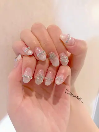 ミディアム ネイル USAMiMi 🐰💕のネイルデザイン