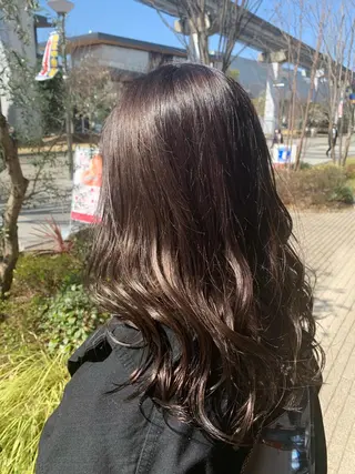 セミロング カラー ヘアアレンジ 金森 斗夢のヘアスタイル