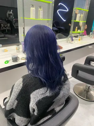 セミロング カラー パーマ ヘアアレンジ 透明感ブリーチカラー 🌈TOMOHIROのヘアスタイル