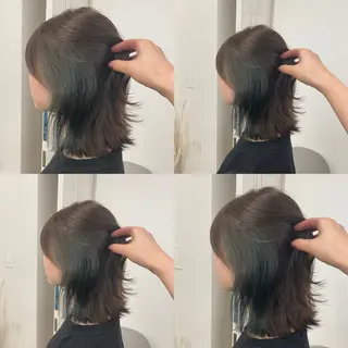 セミロング カラー 江坂トレンド韓国風 髪質改善shinoのヘアスタイル
