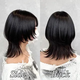 ミディアム ヘアアレンジ ｲﾝﾅｰｶﾗｰ屋さん 🫧伊藤拓実のヘアスタイル