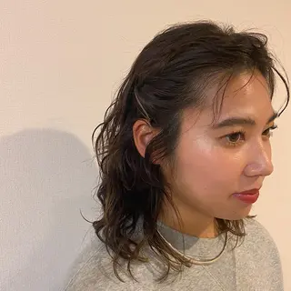 ミディアム カラー パーマ SUNC🍀大熊 花奈絵🍀のヘアスタイル