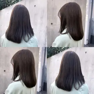 ミディアム カラー カジュアルを女っぽく 𝗮𝘆𝗮𝗰𝗼のヘアスタイル